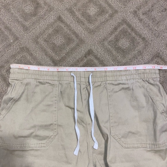 Bluenotes 31" Waist Tan High Rise Jogger Shorts with Drawstring - Picture 5 of 7